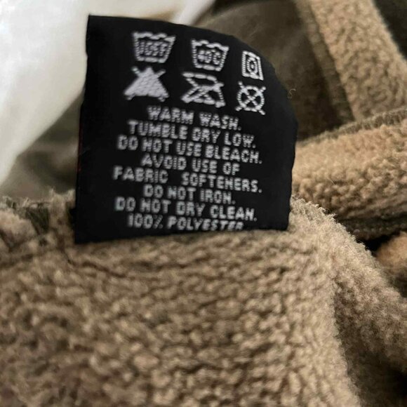 Janska Polartec Fleece Jacket Cardigan USA Made size Small Olive Green - Picture 5 of 9